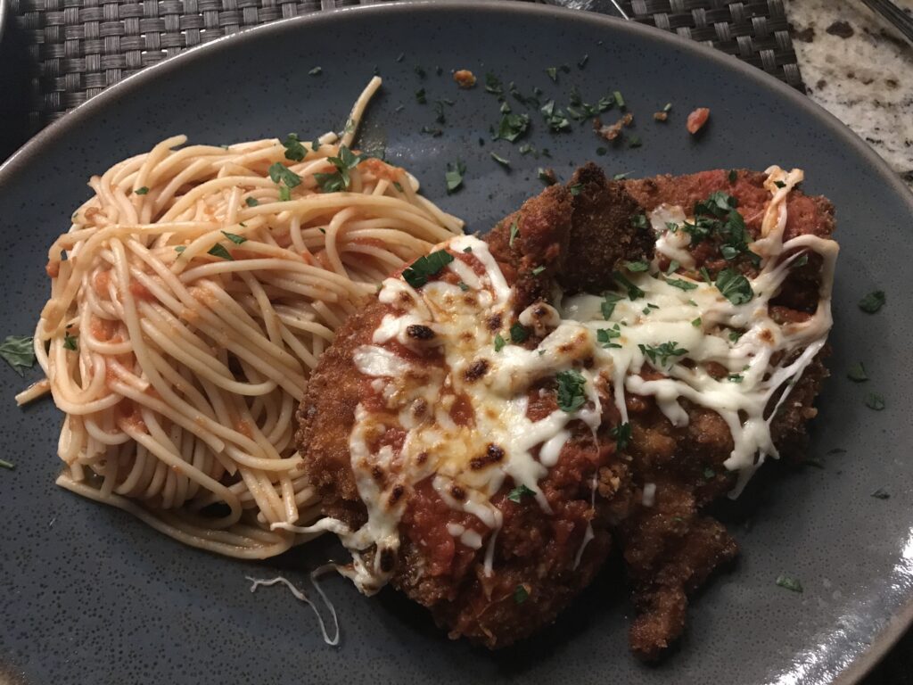 Chicken Parmesan from Terralina Crafted Italian at Disney Springs in Orlando