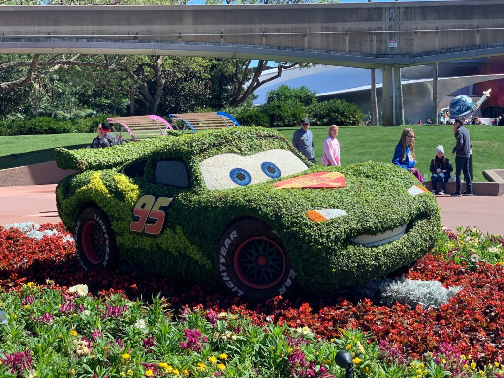 Lightning McQueen can be found near the former Universe of Energy building