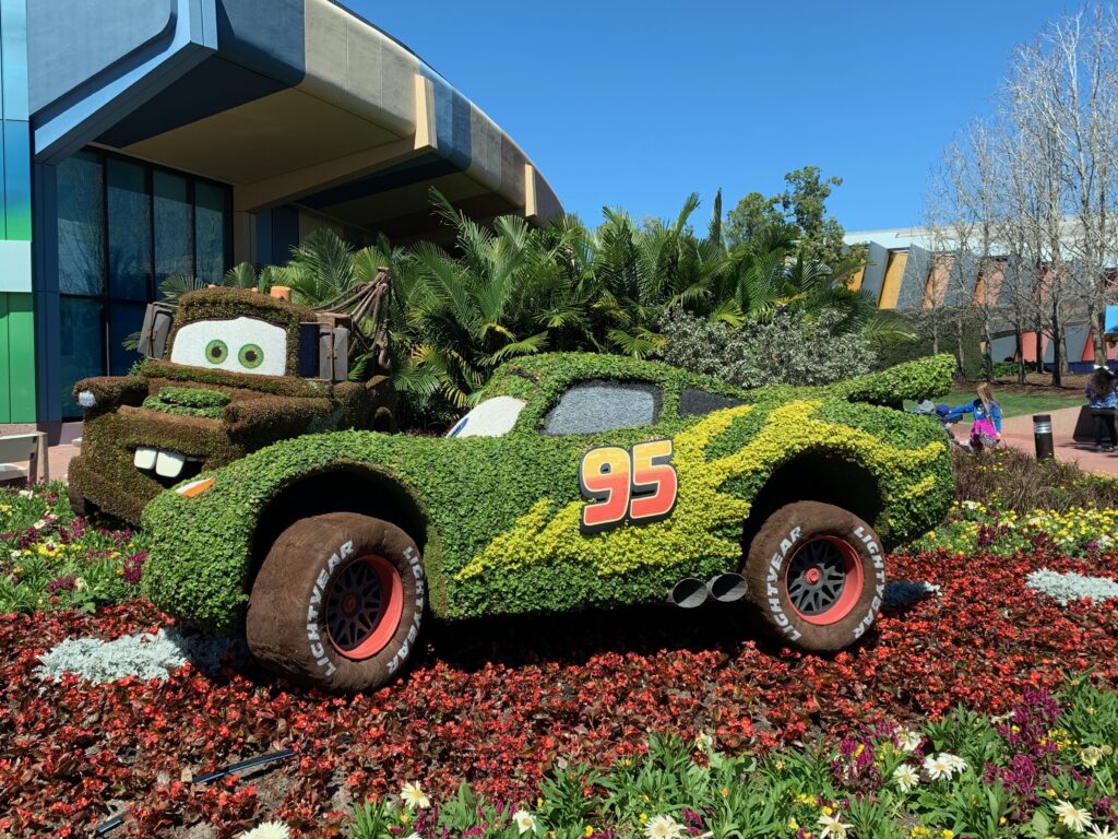Lightning McQueen can be found near the former Universe of Energy building