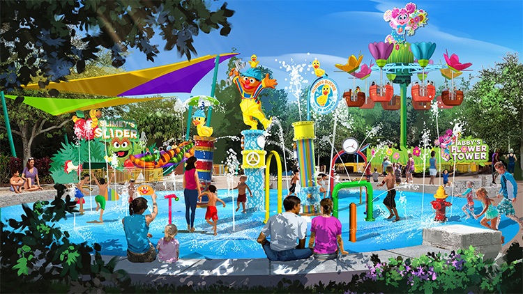 Artist rendering of the Rubber Ducky Water Works inside Sesame Street opening March 27, 2019 at SeaWorld, Orlando. Photo credit: SeaWorld Parks & Entertainment