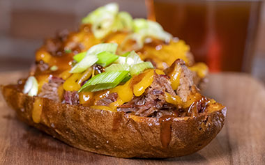 Brisket Loaded Potato Skins available at the 2019 Seaworld Orlando Craft Beer Festival