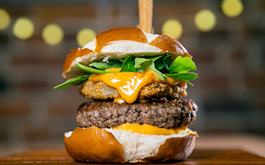 Impossible Burger available at the 2019 Seaworld Orlando Craft Beer Festival